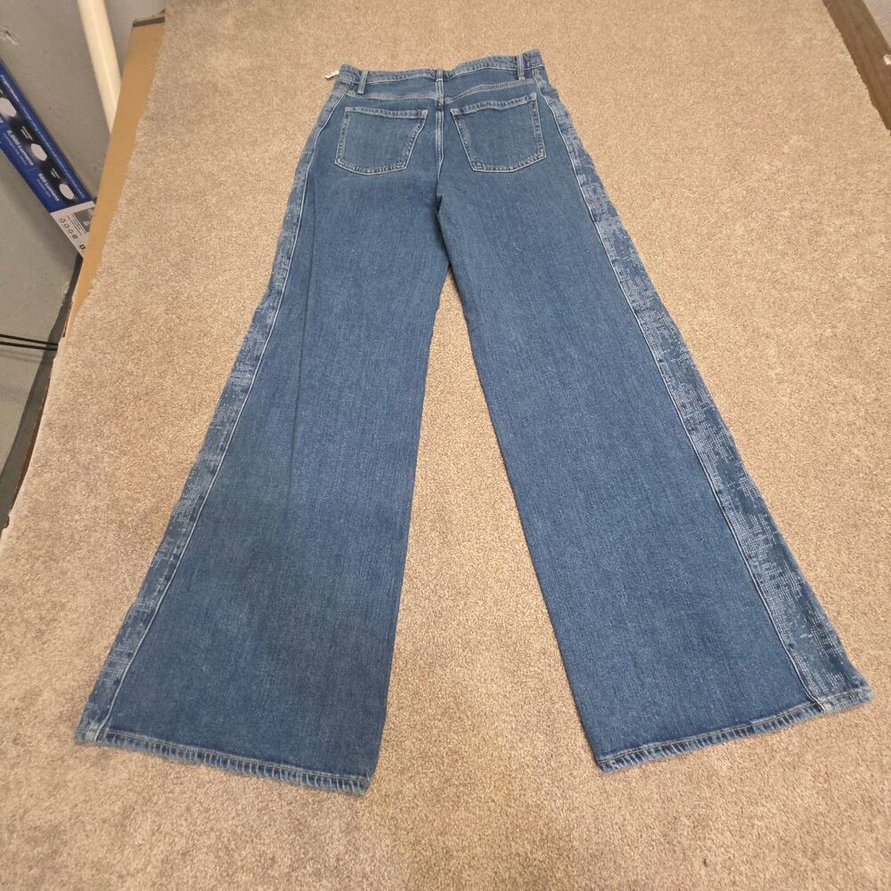 NWT Old Navy Drapey Denim Extra High Rise Wide Leg Jeans Size 8 Tall Medium Wash